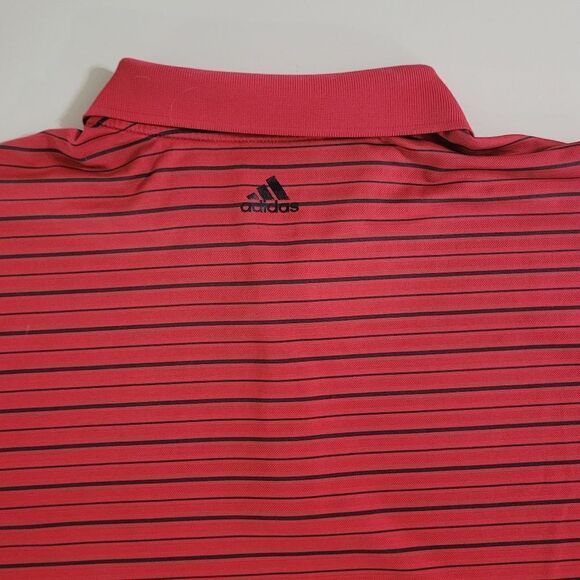 Adidas Golf Men's Classic Red Stripe Polo Shirt Top   - Picture 8 of 11